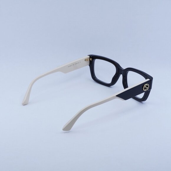 🕶️ New Gucci GG1666O 005 Eyeglasses - Black with Ivory Frame - Picture 10 of 11